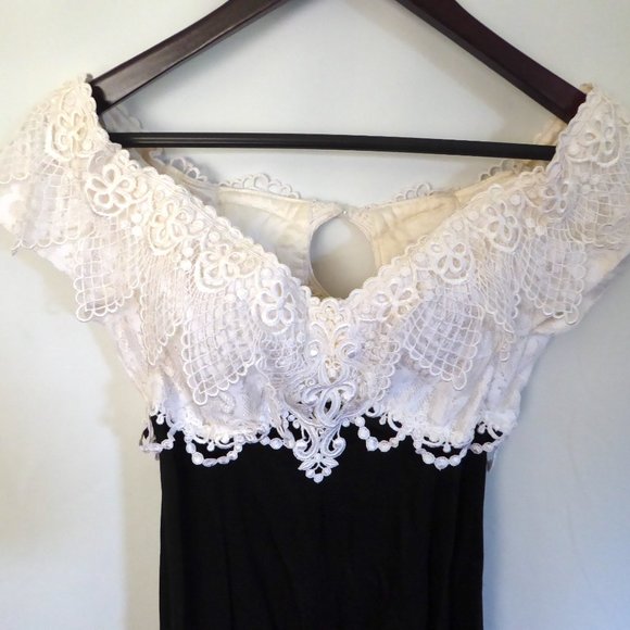 SCOTT McCLINTOCK BRAND WOMENS SHORT BLACK DRESS (PRE-OWNED) SIZE 12 - Picture 4 of 16